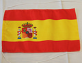 Bild der Flagge "Tisch-Flagge Spanien mit Wappen"