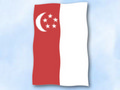 Flagge Singapur
 im Hochformat (Glanzpolyester) kaufen bestellen Shop