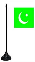 Bild der Flagge "Tisch-Flagge Pakistan 15x10cm mit Kunststoffständer"