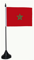 Tisch-Flagge Marokko 15x10cm
 mit Kunststoffstnder kaufen bestellen Shop