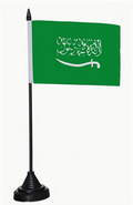 Tisch-Flagge Saudi-Arabien 15x10cm
 mit Kunststoffstnder kaufen bestellen Shop