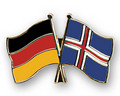 Bild der Flagge "Freundschafts-Pin Deutschland - Island"