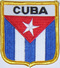 Aufnher Flagge Kuba
 in Wappenform (6,2 x 7,3 cm)