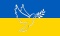 Nationalflagge Ukraine mit Friedenstaube
 (150 x 90 cm) in der Qualitt Sturmflagge