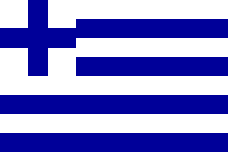 Griechenland weiß-blau bedruckte Hissflagge im Querformat hochwertig –  Fahnen Koessinger GmbH