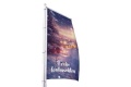 Flagge Frohe Weihnachten - Motiv 1 - 
im Hochformat (Glanzpolyester) kaufen bestellen Shop