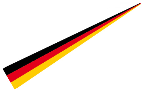 Wimpel Deutschland (150 x 30 cm)-Fahne Wimpel Deutschland (150 x 30 cm)- Flagge im Fahnenshop bestellen