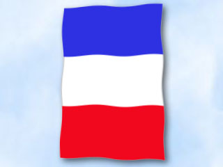 Frankreichflagge Hochformat 160 g/m²
