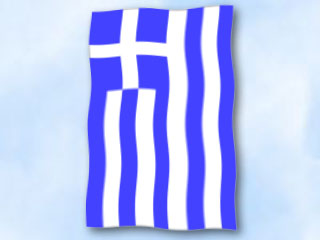 Flagge Griechenland im Hochformat (Glanzpolyester)-Fahne Flagge Griechenland  im Hochformat (Glanzpolyester)-Flagge im Fahnenshop bestellen
