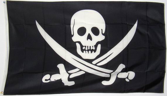 Jack Rackhams Piratenflagge / Jolly Roger-Fahne Jack Rackhams
