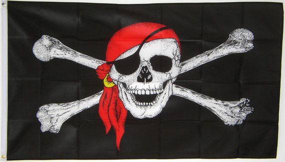 Flagge Fahne Pirat 90x60 cm Piratenflagge, Flaggen 90x60cm Fun- und  Sonderflaggen, Flaggen 90x60cm, Flaggen
