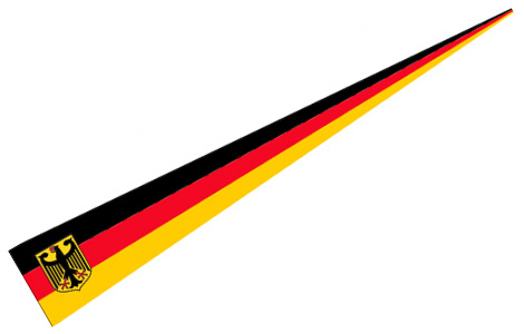 Wimpel Deutschland mit Adler (150 x 30 cm)-Fahne Wimpel Deutschland mit  Adler (150 x 30 cm)-Flagge im Fahnenshop bestellen