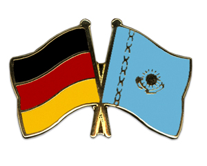 Freundschafts-Pin Deutschland - Kasachstan-Fahne Freundschafts-Pin  Deutschland - Kasachstan-Flagge im Fahnenshop bestellen