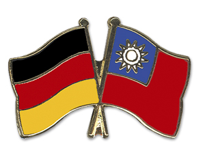 Fahne Flagge Taiwan-Deutschland Freundschaftsflagge 30 x 45 cm