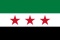 Flagge Syrien (ab 2024, mit 3 roten Sternen)
 im Querformat (Glanzpolyester) kaufen bestellen Shop Fahne Flagge